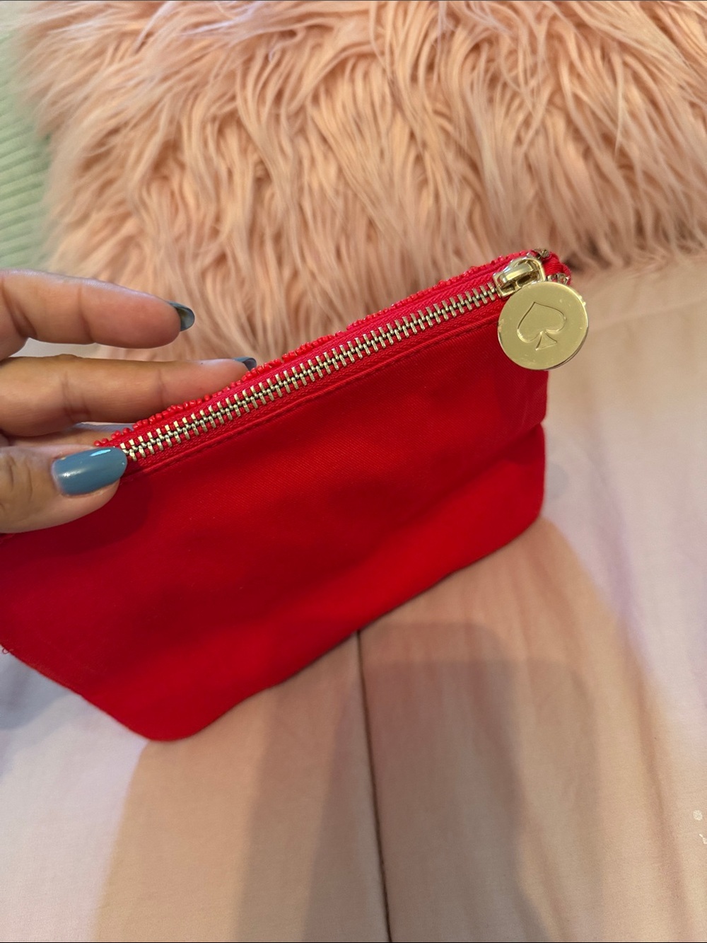 kate spade Red Beaded 'Going to Target' Pouch - Picture 3 of 4
